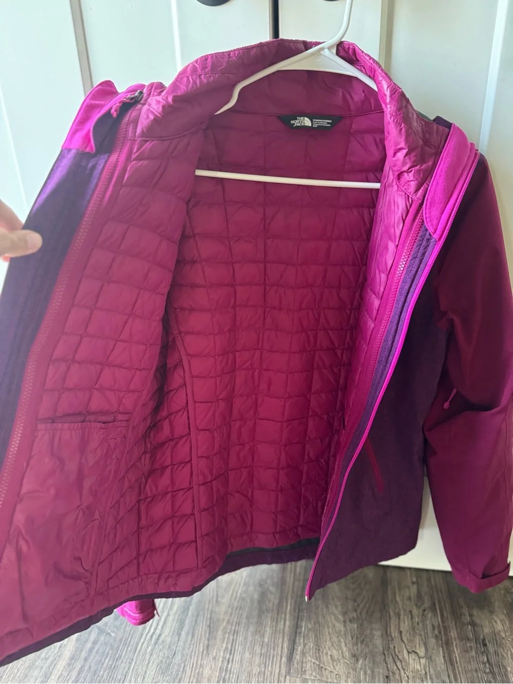 The North Face Pink and Purple Ski Jacket with Magenta Snow Pants